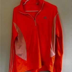 Adidas Vibrant Orange and Gray Pullover
